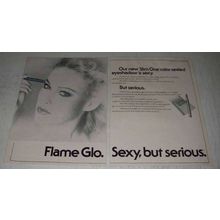 1980 Flame Glo Slim One Eyeshadow Ad - Sexy, Serious