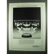 1981 Orrefors Tusen Fonster / Thousand Windows Bowl Ad