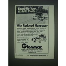 1989 Glenmac Harley Power Rakes Ad - Shape up your Athletic Fields