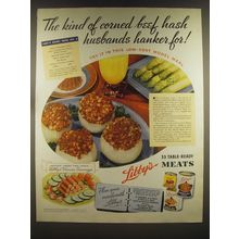 1939 Libby's Meats Ad - The kind of corned beef hash husbands hanker for
