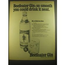 1967 Beefeater Gin Ad - Beefeater Gin: so smooth you could drink it neat