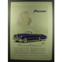 1949 Pontiac Convertible Car Ad - Lisa Kirk - make a Sweetheart Your Own
