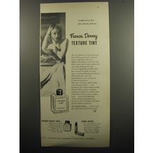 1951 Frances Denney Texture Tint Ad - Complexion tint for all-day beauty