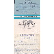 Buenos Aires Argentina 3x Vintage Radio QSL Card s