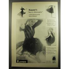 1952 Kayser Merry Midnight Peignoir, Gown, Petticoat and Briefs Advertisement