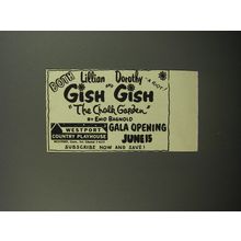 1956 The Chalk Garden Play Ad - Both Lillian Gish and Dorothy Gish