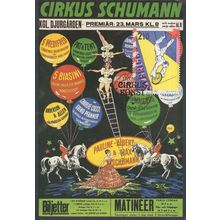 Circus Schumann German Cirkus 1969 Poster Advertising Postcard