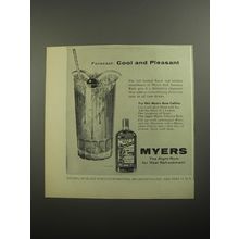 1956 Myers Rum Ad - Forecast: Cool and Pleasant