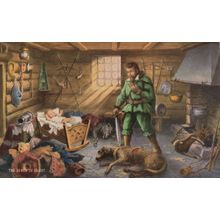 Death Of Gelert Welsh Dog of Llewelyn Poem Postcard