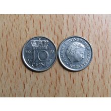 Netherlands 1975 10 Cents Coin