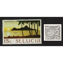 St. Lucia Pigeon Island 15c Ww12 Sideways 1970 MNH SG#283