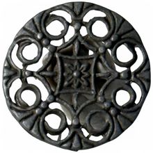18mm Zinc Metal Sewing Shank Buttons Round Antique Silver Flower