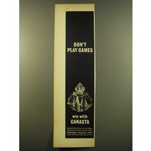 1961 Jacques Fath Canasta Perfume Advertisement - Don't play games
