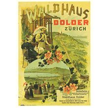 Waldhaus Dolder Zurich 1910 Switzerland Restaurant Poster Postcard