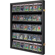 35 Graded Sports Card Display Case - Baseball Card Display Frame with UV Protect