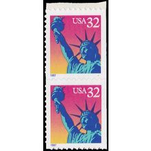 3122 32c Statue of Liberty Fine MNH BPS Vert Pair RS V5028