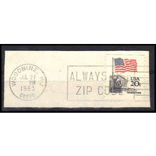 Used 1895 20c U.S. Flag Woodbine, NJ. E0872