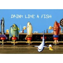 Drink Like A Fish - Tree Free Greeting Card - 11016
