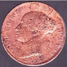 1855 Great Britain 1 Half Penny Coin
