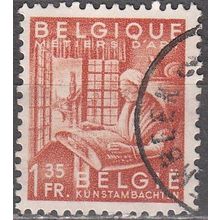 Belgique 1948 Michel 806 O Cote (2008) 0.20 € Dentellière Cachet rond