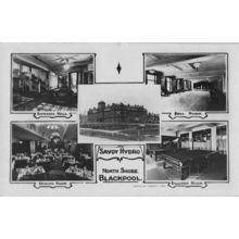 Snooker Billiard Ball Room Savoy Hydro Blackpool RPC Old Postcard