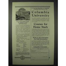 1925 Columbia University Ad - Courses for Home Study