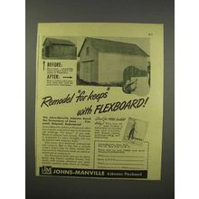 1946 Johns-Manville Asbestos Flexboard Ad - For Keeps