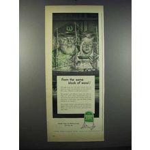1947 Quaker State Motor Oil Ad - Same Block of Wood