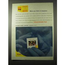1960 Kodak Kodachrome Film Ad - Think of Sharpness