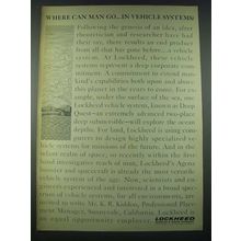 1965 Lockheed Missiles & Space Company Ad - Where Can Man Go in Vehicle Systems?