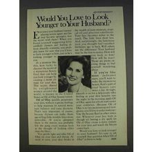 1977 Oil of Olay Lotion Ad - Look Younger to Husband