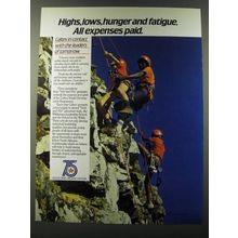 1986 Caltex Petroleum Ad - Highs, lows, hunger and fatigue.