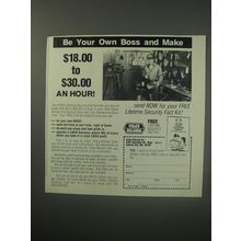 1990 Foley-Belsaw Co. Ad - Be your own boss and make $18.00 to $30.00 an hour