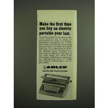 1971 Adler Satellite 2001 Electric Portable Typewriter Advertisement