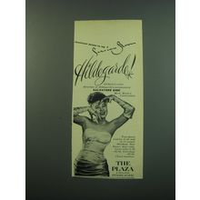 1949 The Plaza Hotel Ad - Triumphant return to the Persian Room Hildegarde!