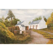 Coalisland Spade Mill Ulster Folk Museum Painting Postcard