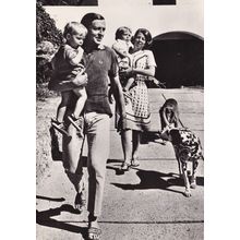 Prince Willem in 1971 Porte Ecole Dalmation Dog Postcard
