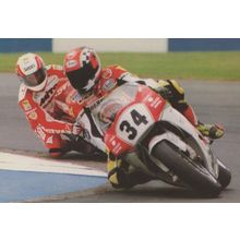 Kevin Schwantz Eddie Lawson USA Motorcycle Grand Prix Postcard