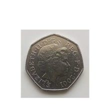 2001 Seated Britannia 50p circulated freepost