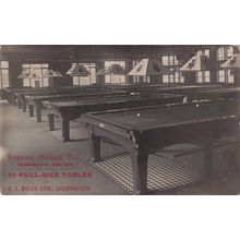 Imperial Billiard Hall Snooker Accrington Lancs Old Advertising Postcard