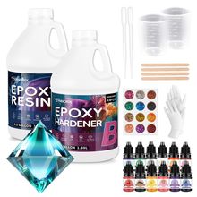 Epoxy Resin Kit 1 Gallon, Deep Pour Epoxy Resin,Crystal Clear&High Gloss, Strong