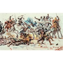 Salvador Dali - The battle of Tetuan study 1961 Poster Canvas Movie Film Print A