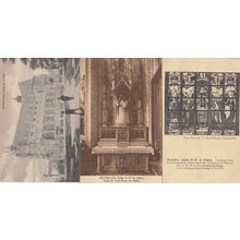 Bruxelles Eglise De Notre Dame Sablon 3x Religious Antique Postcard