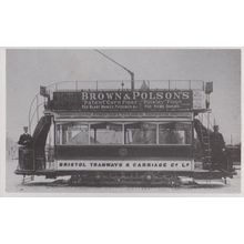 Brown & Polsons Flour Home Baking Bakery Advertising Bristol Tram Bus Postcard
