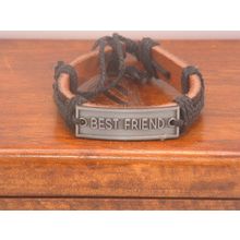 New Leather Black Best Friend Leather Fashion Tie Bracelet