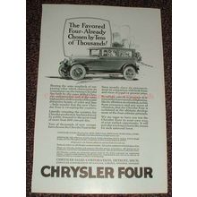 1925 Chrysler Four Car Ad, Already Chosen by Thousands!