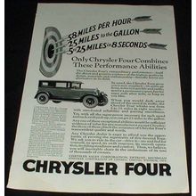 1925 Chrysler Four Car Ad, Performance NICE!!