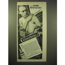 1929 Absorbine Jr. Ointment Ad - For Sore Muscles