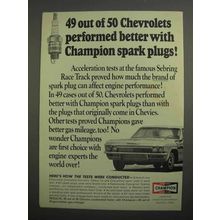 1966 Champion Spark Plugs Ad - 49 of 50 Chevrolets
