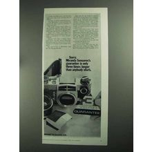 1968 Miranda Sensorex Camera Ad - Guarantee is Longer